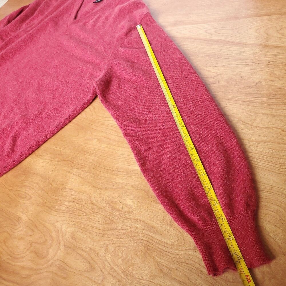 Jos A Bank 100% Cashmere Sweater Mens XL Red V Neck Pullover Soft Holiday Preppy - Picture 8 of 8